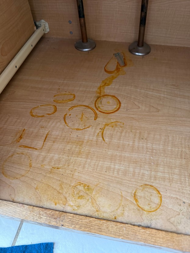 Under sink before